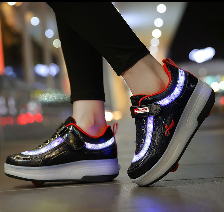 Chaussures lumineuses à roues