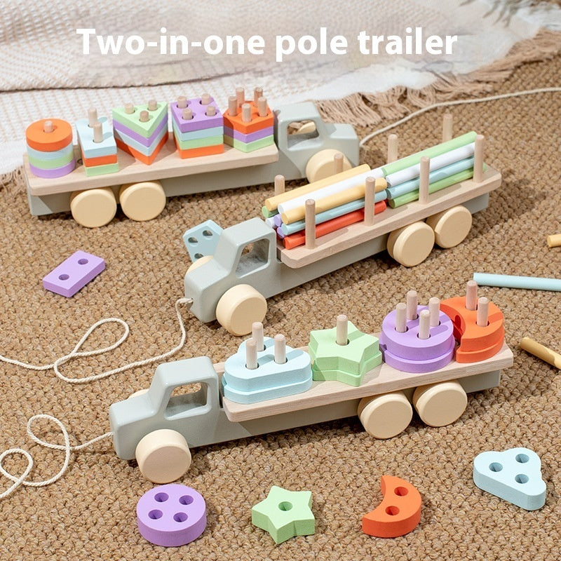 Voiture puzzle en bois
