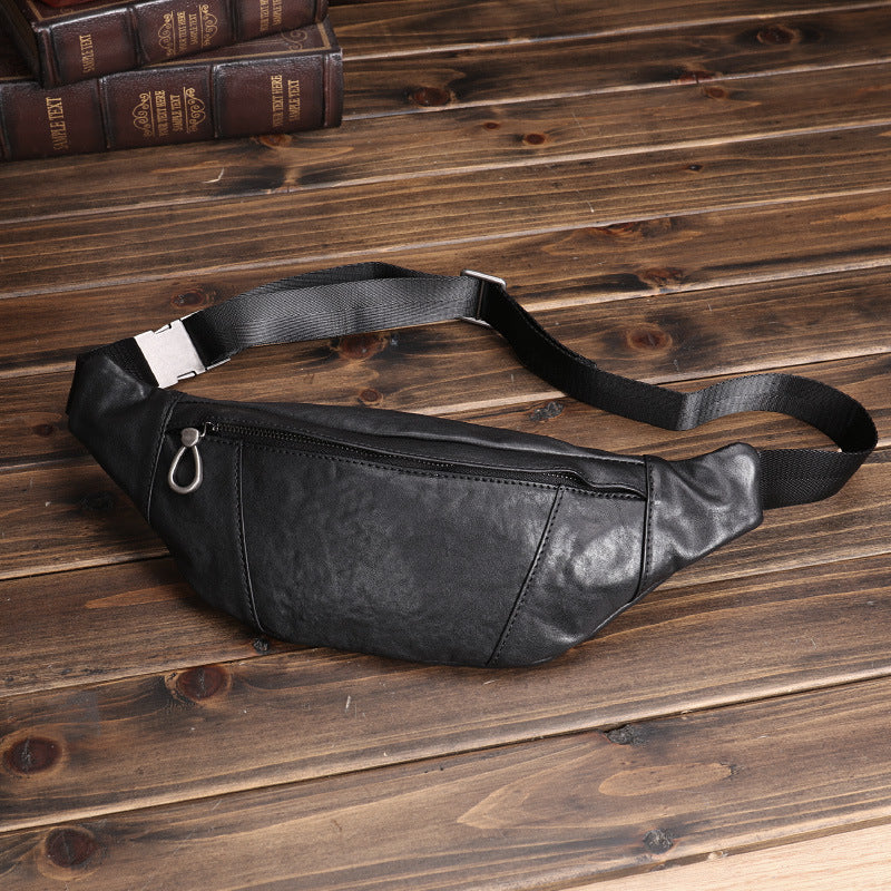 Sac banane en cuir pour homme, petit modèle