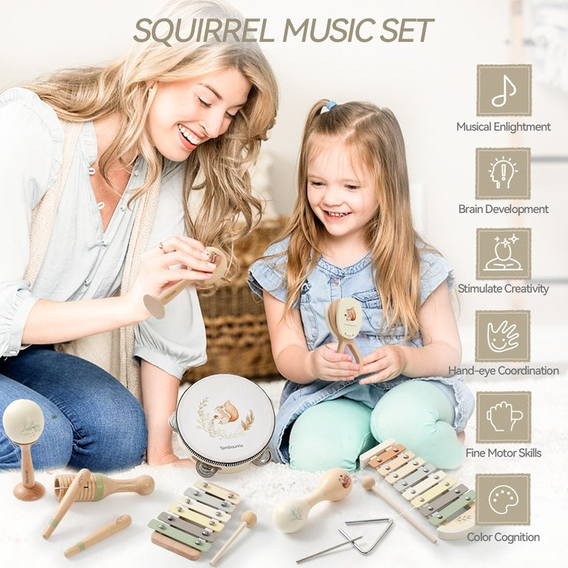 Tambour, Castagnettes, Cloche, Xylophone