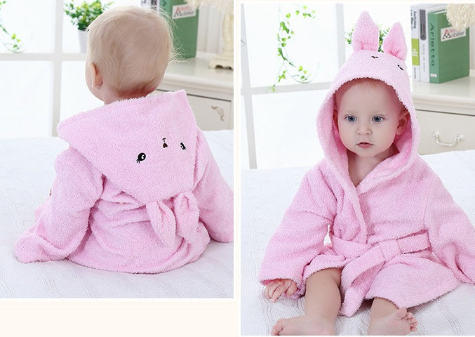 Serviettes de bain pour bébé en coton avec des dessinateurs d'animaux mignons, peignoirs de bain pour enfants, peignoirs à capuche pour bébé.