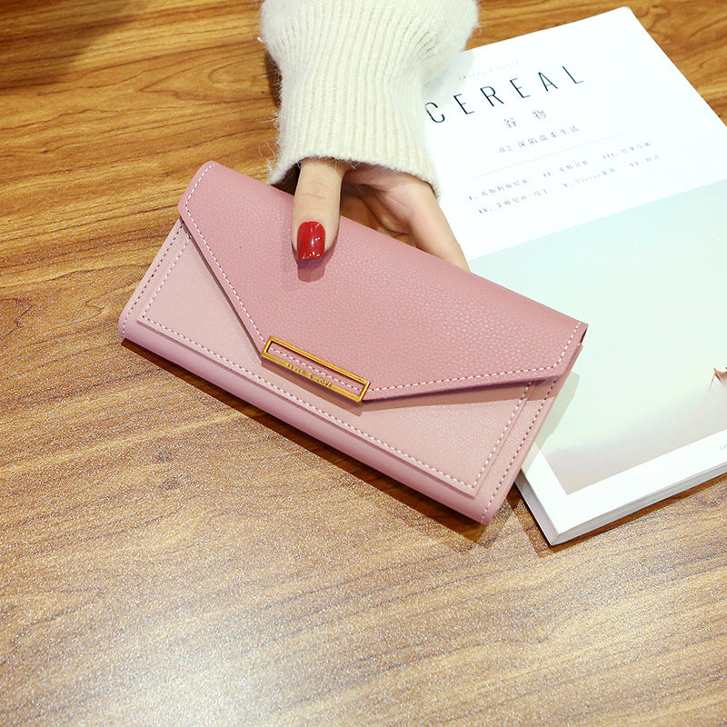 Petit porte monnaie rétro fine à boucle en cuir