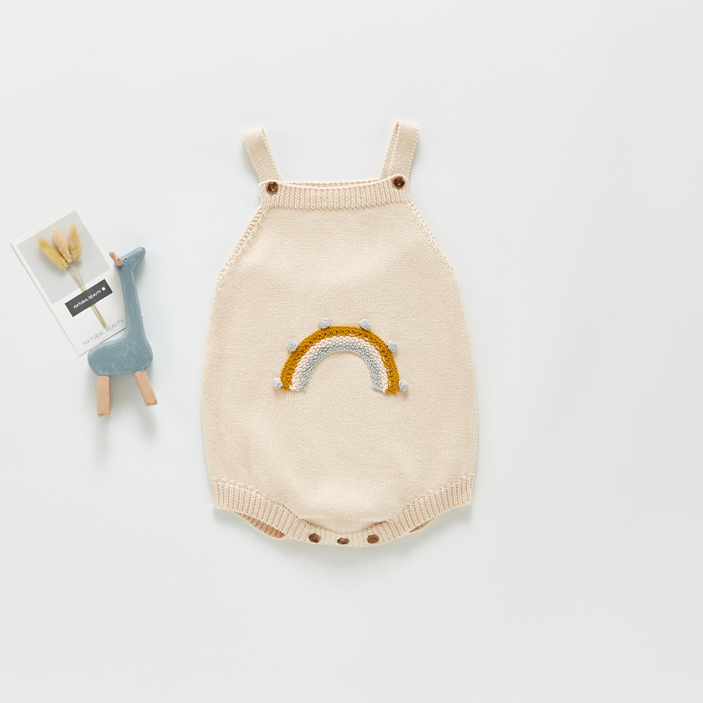 Body tricoté pour bébé avec bretelles