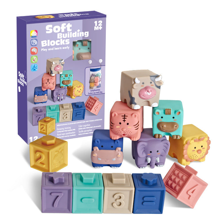 Blocs de construction souples en relief animalier
