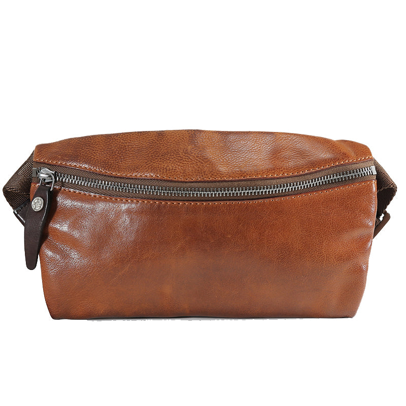 Sac bandoulière décontracté pour homme en cuir