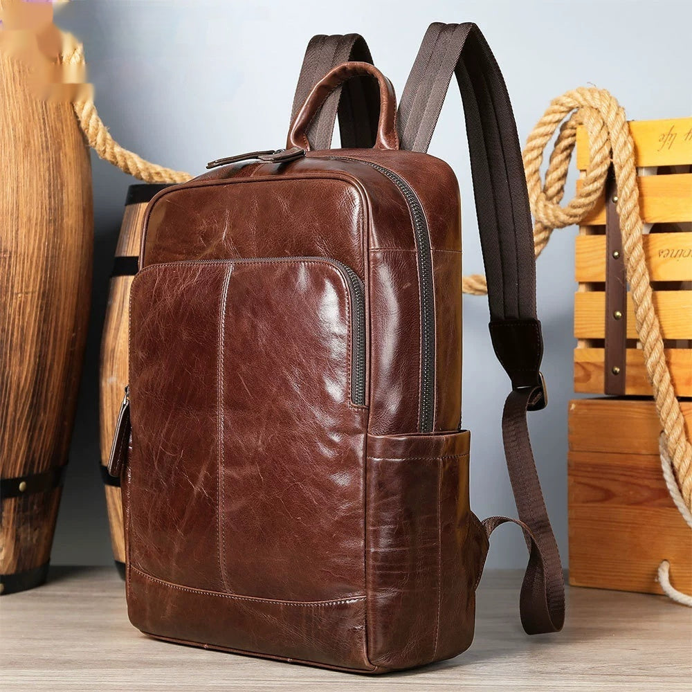 Sac à dos d'affaires en cuir pour homme