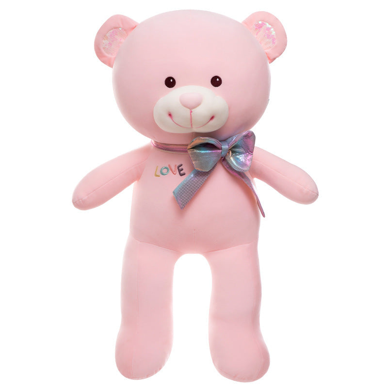 Peluche ours avec nœud papillon de dessin animé