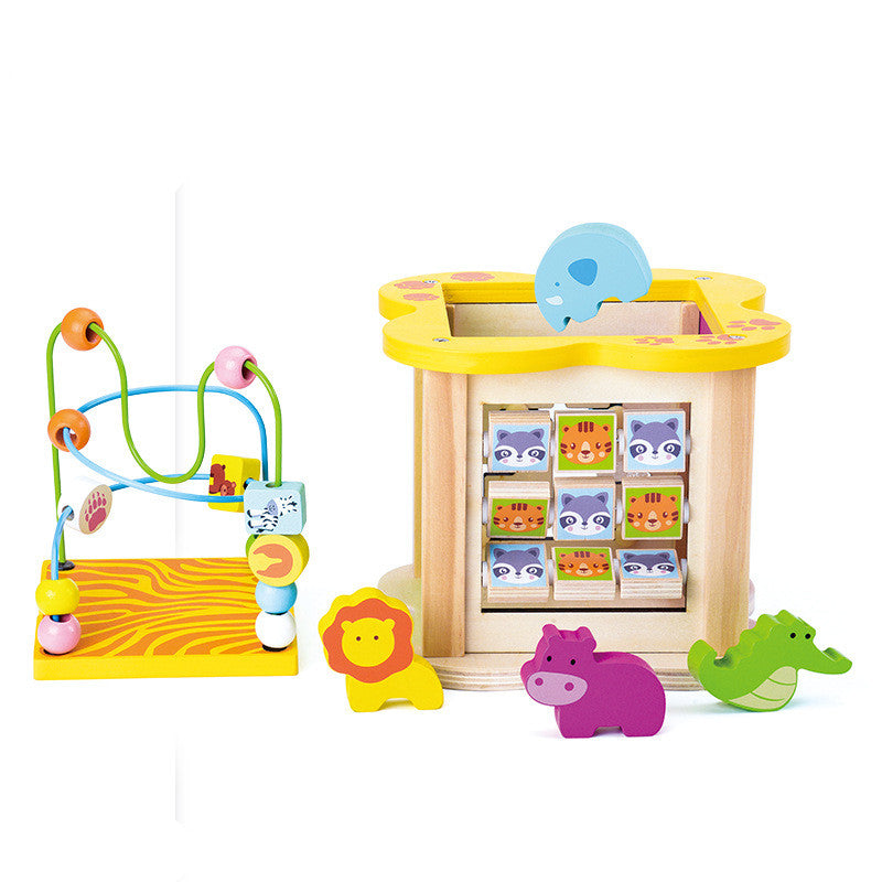 Cube éducatif en bois