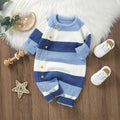 Pyjama une pièce rayée tricotée