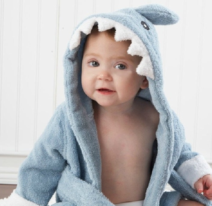 Serviettes de bain pour bébé en coton avec des dessinateurs d'animaux mignons, peignoirs de bain pour enfants, peignoirs à capuche pour bébé.