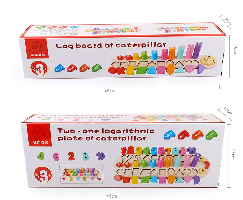 Tableau logarithmique en bois pour l'éducation préscolaire