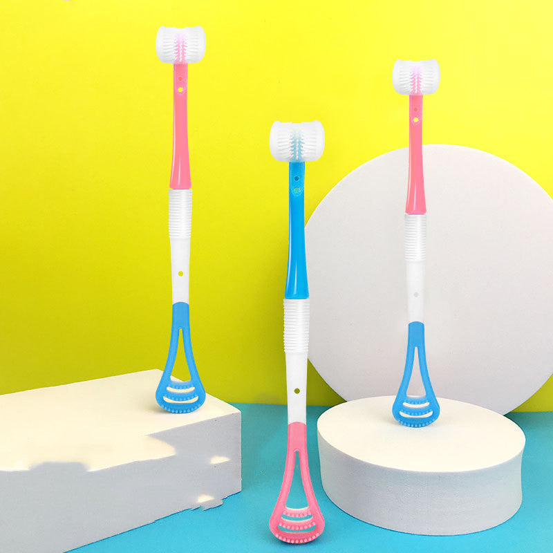 Brosse à dents pour bébé, brosse multifonction pour le dépôt de langue en silicone, matériau 3D