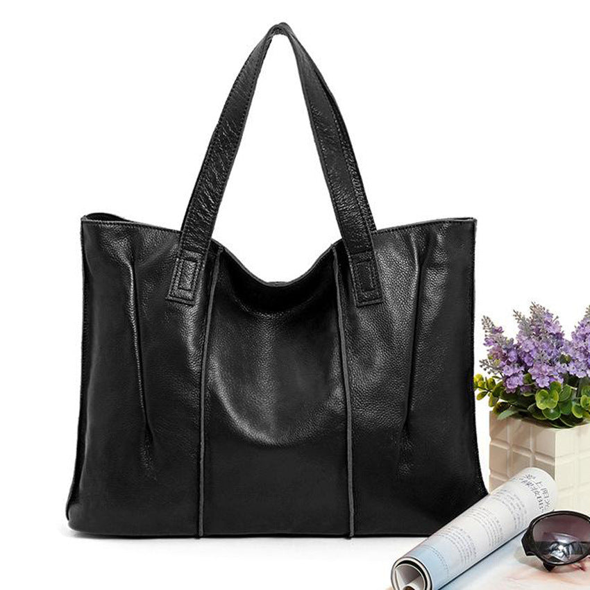 Sac cabas bandoulière simple en cuir