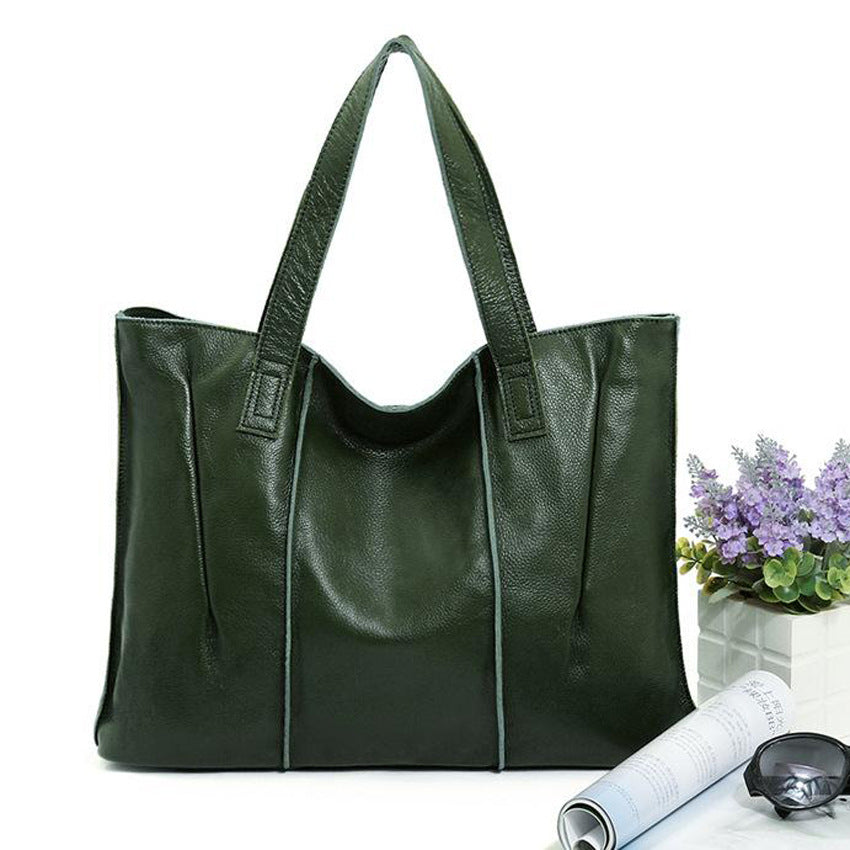 Sac cabas bandoulière simple en cuir