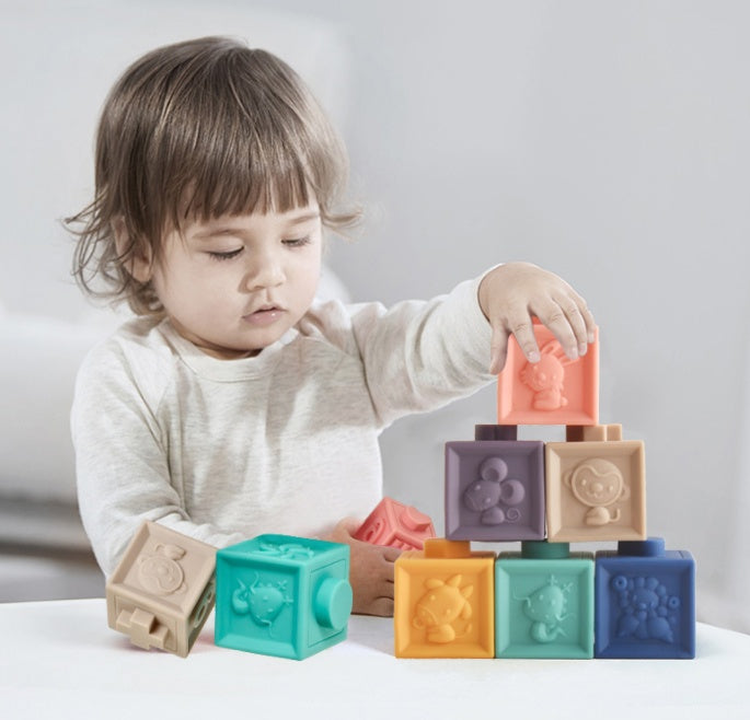 Blocs de construction souples en relief animalier