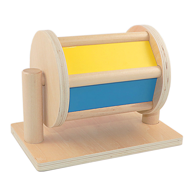 Miroir en bois, tambour en tissu, matériel pédagogique Montessori pour l'éducation préscolaire