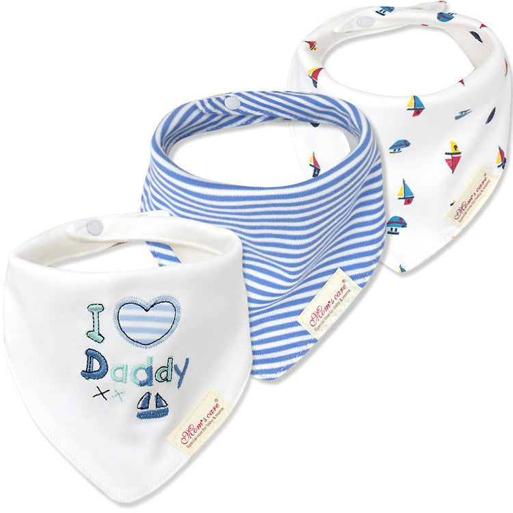 Bavoir en forme de double triangle pour bébé, serviettes à salive pour enfants, pack de 3