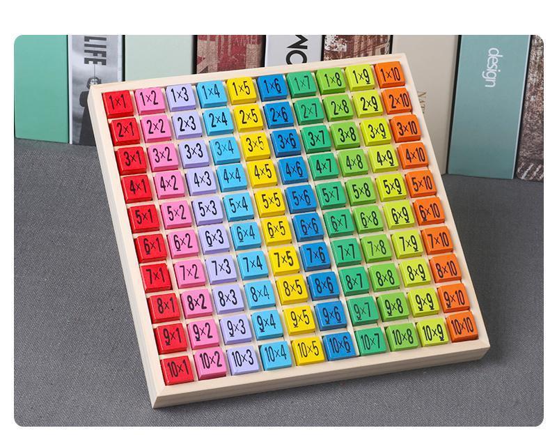 Table de multiplication Montessori en bois