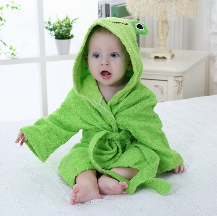 Serviettes de bain pour bébé en coton avec des dessinateurs d'animaux mignons, peignoirs de bain pour enfants, peignoirs à capuche pour bébé.