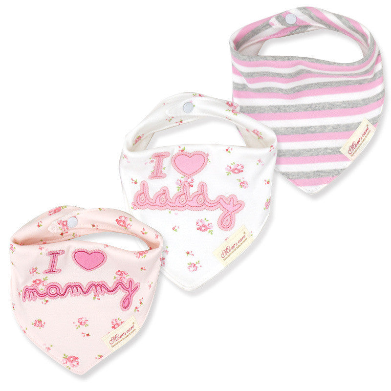 Bavoir en forme de double triangle pour bébé, serviettes à salive pour enfants, pack de 3
