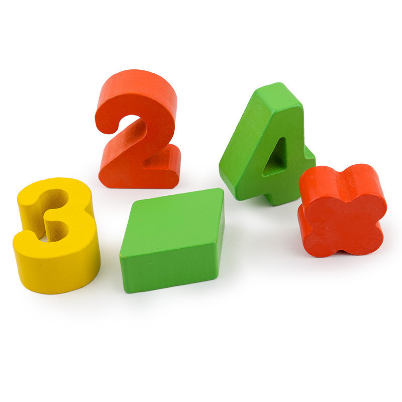 Tableau logarithmique en bois pour l'éducation préscolaire