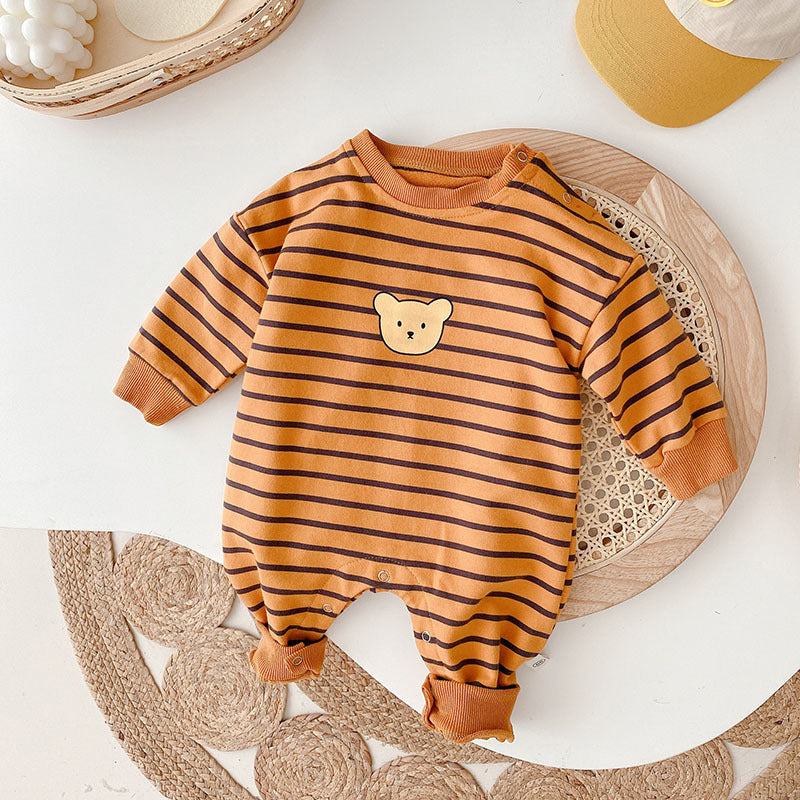 Pyjama à manches longues avec imprimé rayé