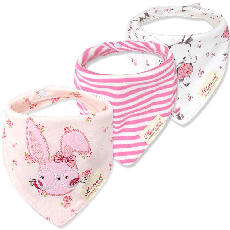 Bavoir en forme de double triangle pour bébé, serviettes à salive pour enfants, pack de 3