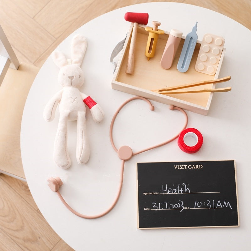 Poupée petit médecin, jouet docteur, stéthoscope