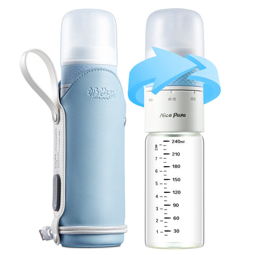 Biberon en verre portable pour bébé, bouteille de stockage de lait thermostatique