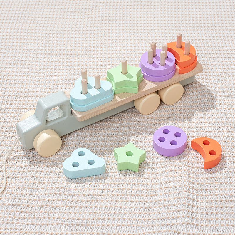 Voiture puzzle en bois