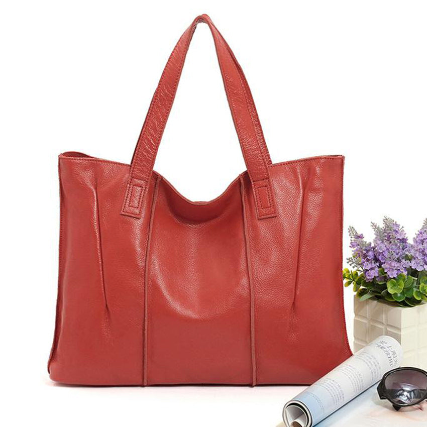 Sac cabas bandoulière simple en cuir