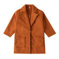 Manteau en laine pour enfant, blazer à manches longues