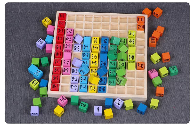 Table de multiplication Montessori en bois