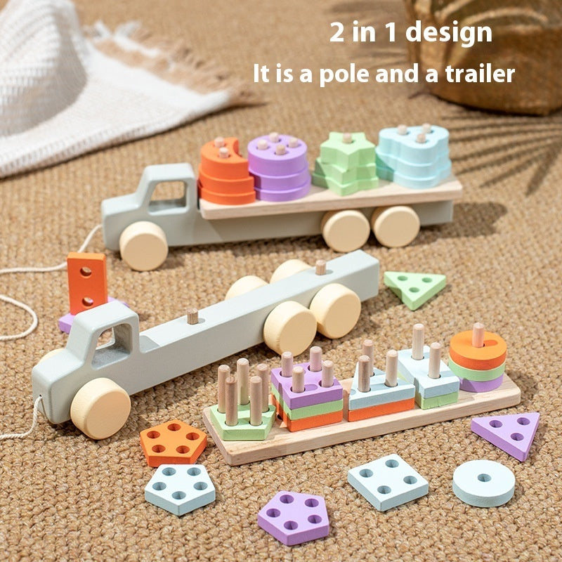 Voiture puzzle en bois