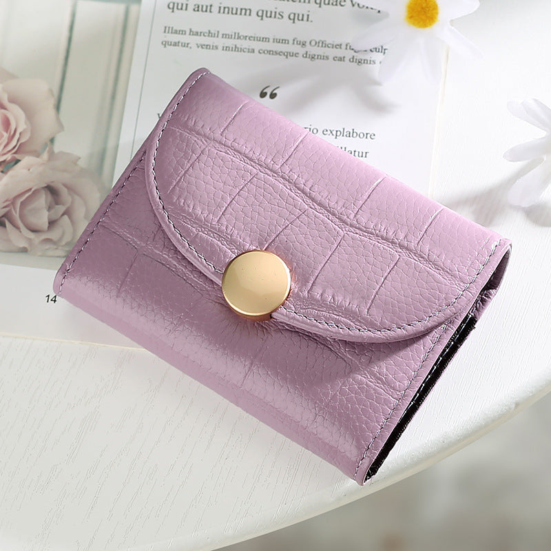 Petit portefeuille compact en cuir