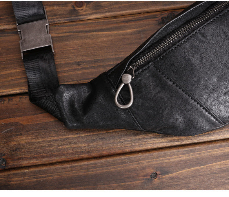 Sac banane en cuir pour homme, petit modèle
