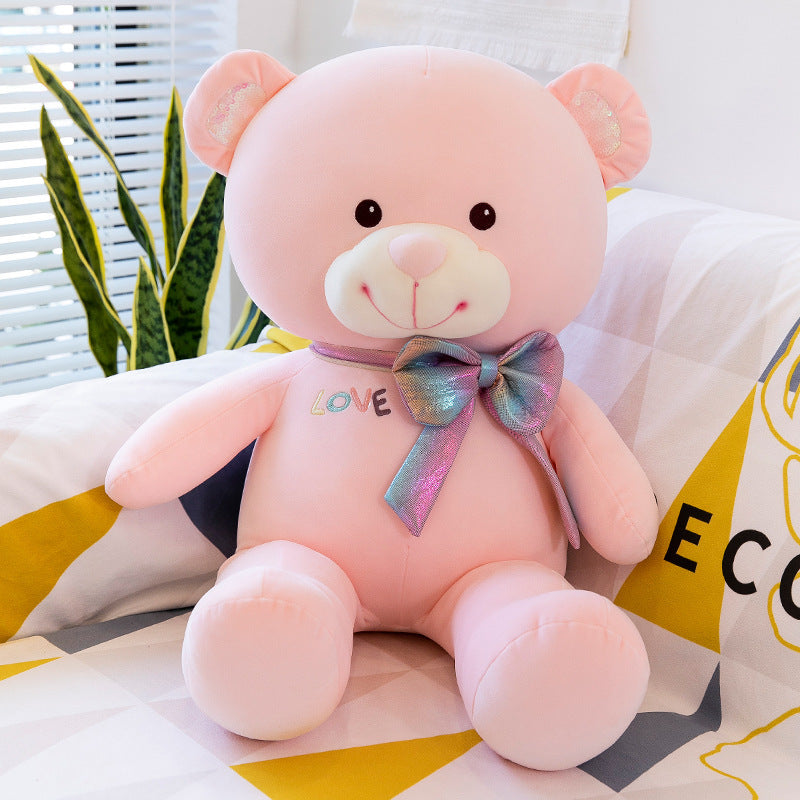 Peluche ours avec nœud papillon de dessin animé