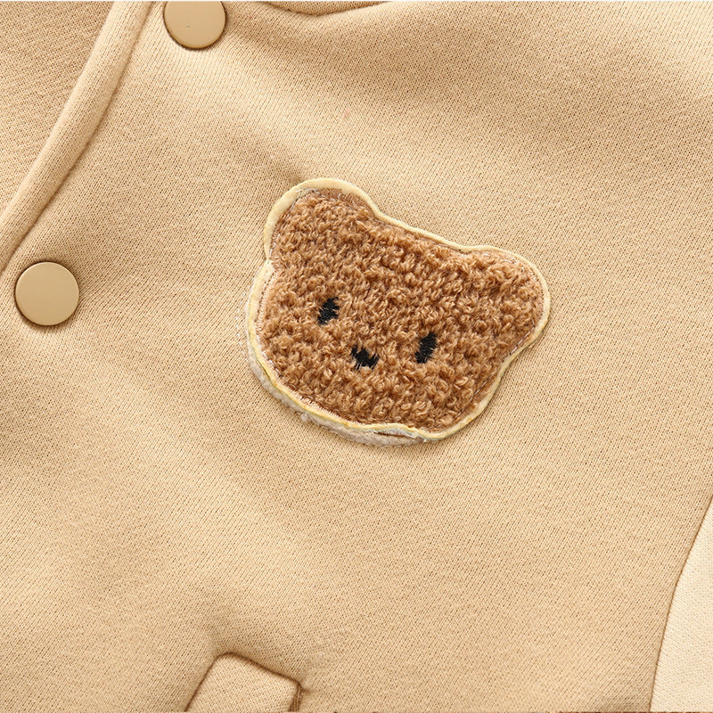 Manteau de vêtements en coton d'uniforme de baseball doublé polaire