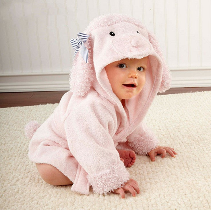 Serviettes de bain pour bébé en coton avec des dessinateurs d'animaux mignons, peignoirs de bain pour enfants, peignoirs à capuche pour bébé.