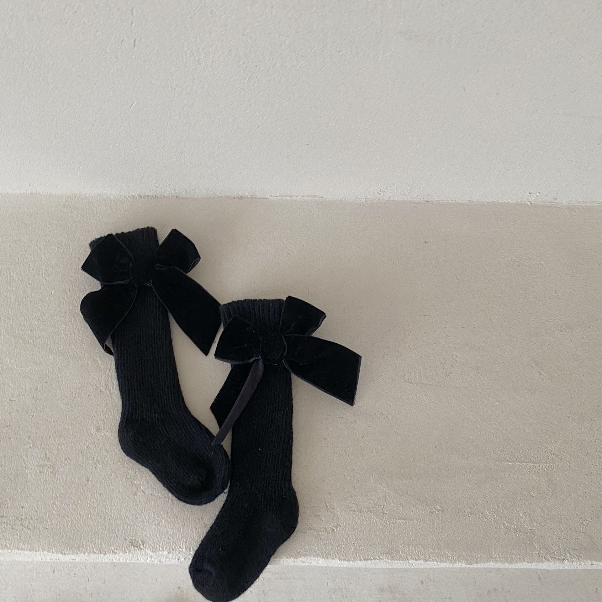 Chaussettes en laine pour fille avec noeud