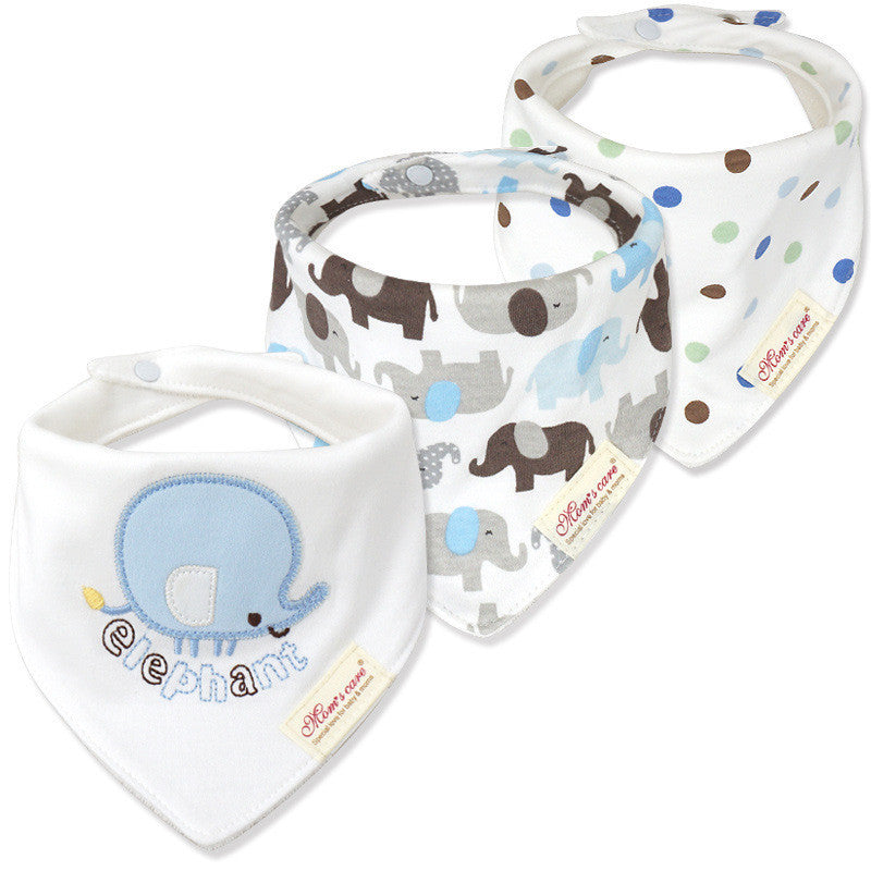 Bavoir en forme de double triangle pour bébé, serviettes à salive pour enfants, pack de 3