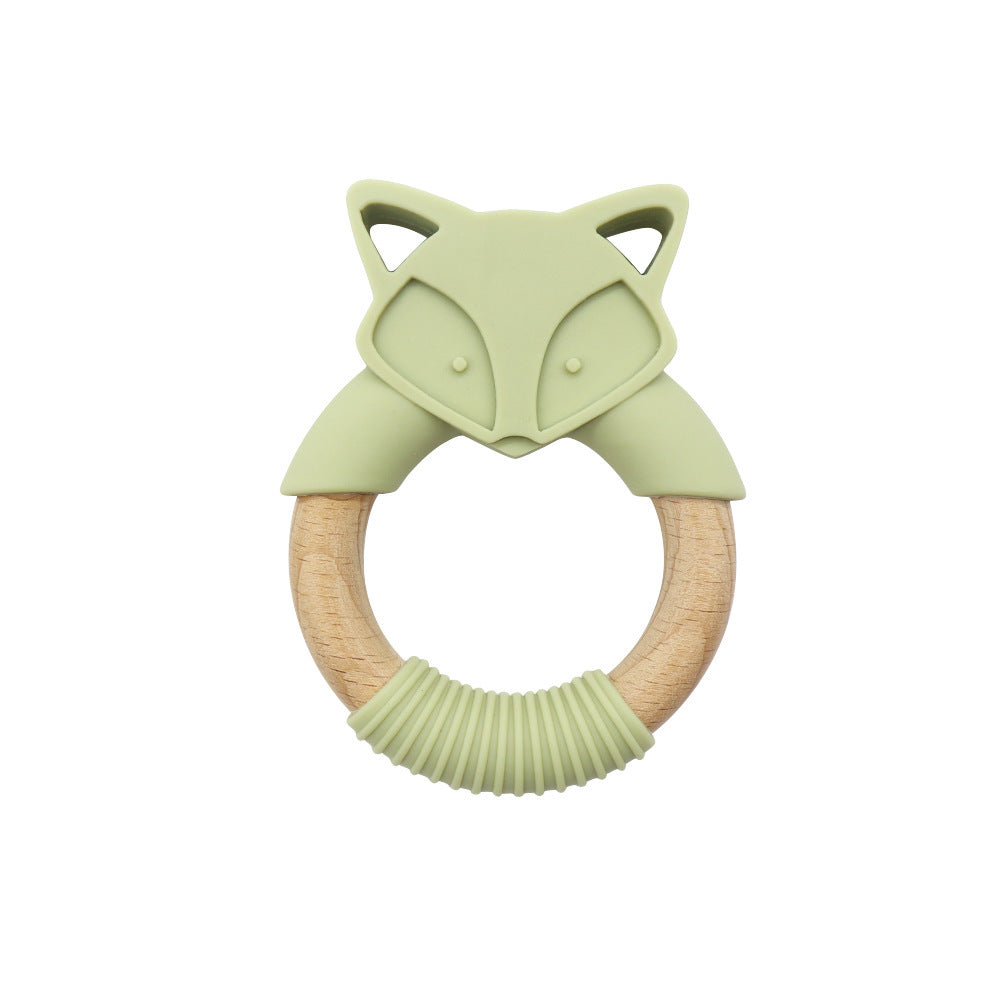 Anneau de dentition en bois et silicone