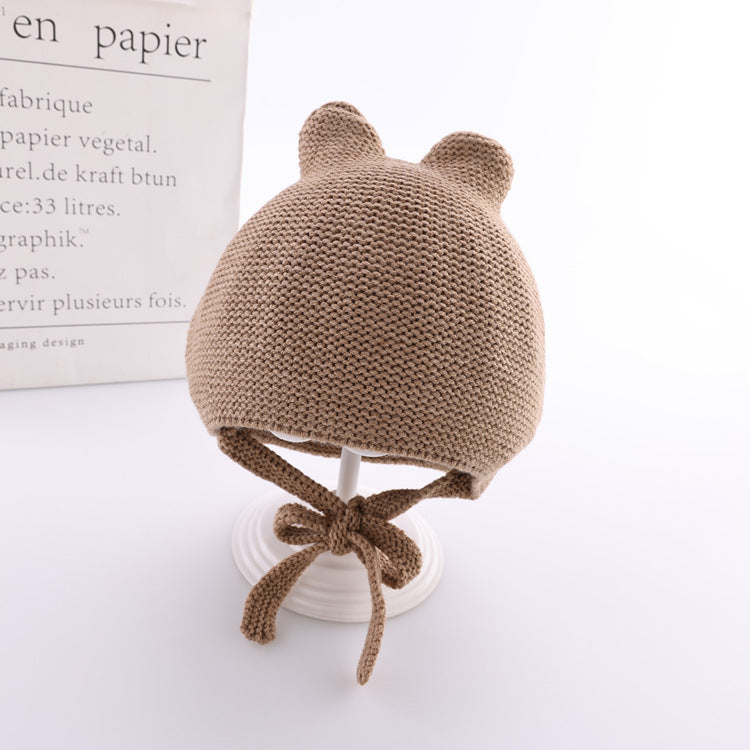Bonnet mignon en laine pour bébés de 4 à 28 mois