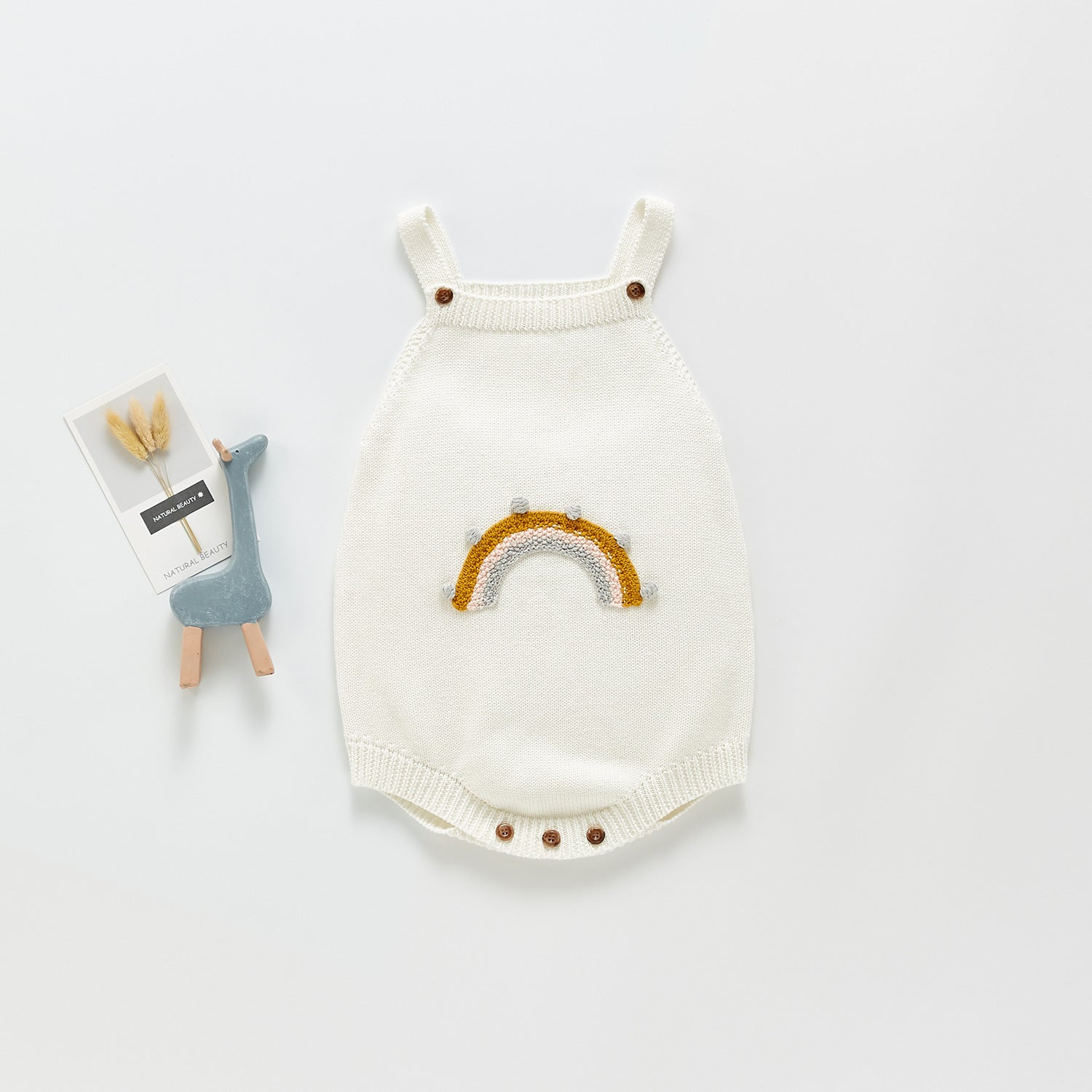 Body tricoté pour bébé avec bretelles