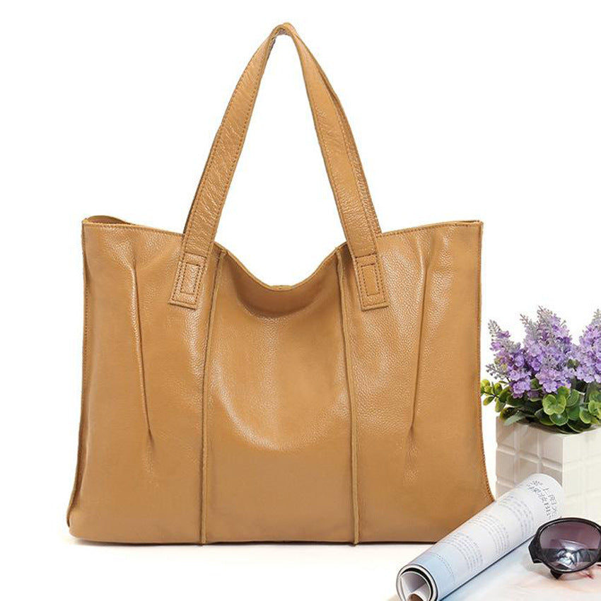 Sac cabas bandoulière simple en cuir