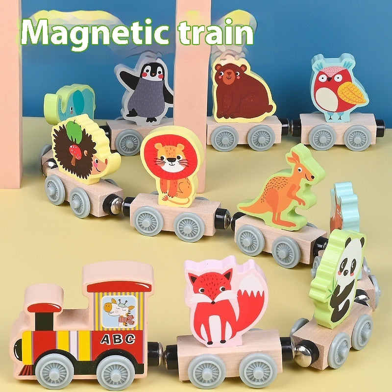 Voiture magnétique en bois