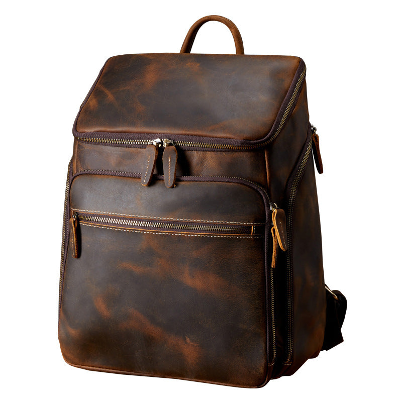 Sac à dos vintage en cuir pour homme
