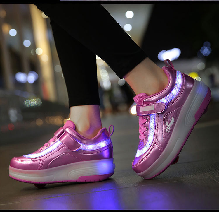 Chaussures lumineuses à roues