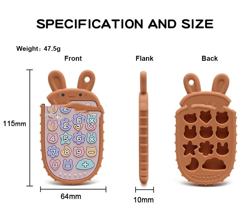 Jouet à presser en forme de lapin en plastique alimentaire