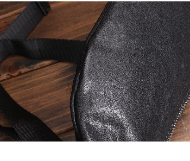 Sac banane en cuir pour homme, petit modèle